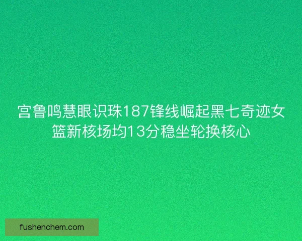 宫鲁鸣慧眼识珠187锋线崛起黑七奇迹女篮新核场均13分稳坐轮换核心