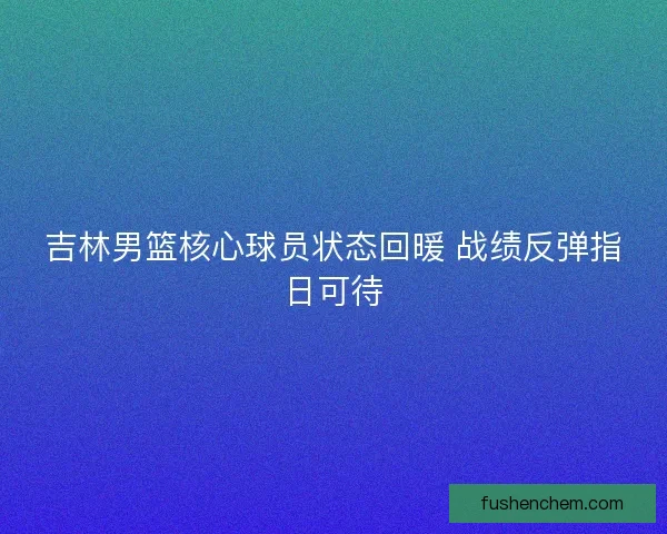 吉林男篮核心球员状态回暖 战绩反弹指日可待 吉林男篮核心球员状态回暖 战绩反弹指日可待