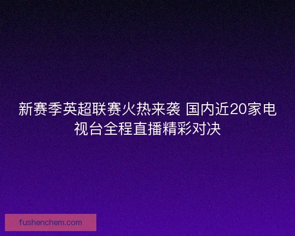 新赛季英超联赛火热来袭 国内近20家电视台全程直播精彩对决