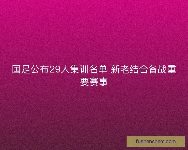国足公布29人集训名单 新老结合备战重要赛事 国足公布29人集训名单 新老结合备战重要赛事